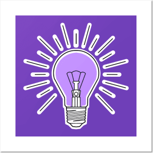 purple lilac lightbulb Posters and Art